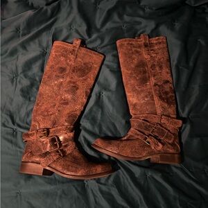 🌵STEVE MADDEN🌵DISTRESSED HARNESS RIDING BOOT